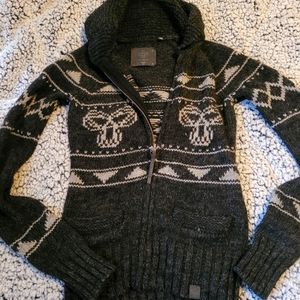 Tna Aritzia Sea to Sky Knit Lambs Wool Sweater Jacket Size XS